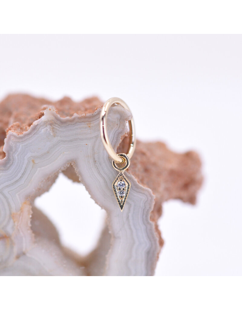 BVLA Dario Charm with Genuine Diamonds in 14k Yellow Gold by BVLA!
