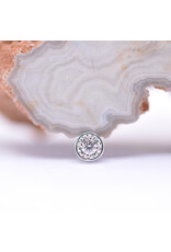 BVLA 4mm Millgrain Prong with 2mm Genuine VS Diamond 16g Threaded Ends in 14k Gold by BVLA!