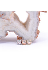 BVLA 4mm Millgrain Prong with 2mm Genuine VS Diamond 16g Threaded Ends in 14k Gold by BVLA!