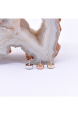 BVLA 4mm Millgrain Prong with 2mm Genuine VS Diamond 16g Threaded Ends in 14k Gold by BVLA!