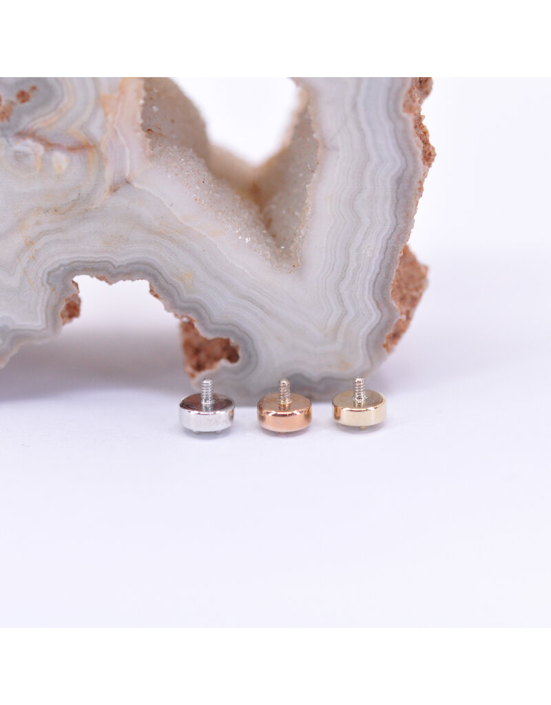 BVLA 4mm Millgrain Prong with 2mm Genuine VS Diamond 16g Threaded Ends in 14k Gold by BVLA!