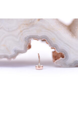 BVLA 2.5mm Pave Circle with Genuine Grade AA Rhodolite Garnet in 14k Rose Gold Threadless End by BVLA!