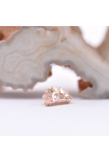 BVLA Himalia with Crystal Quartz in 14k Rose Gold 16g Threaded End by BVLA!