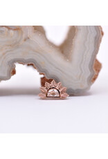 BVLA Himalia with Crystal Quartz in 14k Rose Gold 16g Threaded End by BVLA!