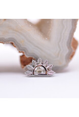 BVLA Himalia with Crystal Quartz in 14k White Gold 16g Threaded End by BVLA!