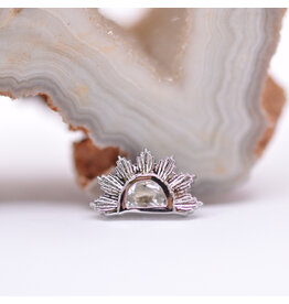 BVLA Himalia Quartz White Gold 16g Threaded End