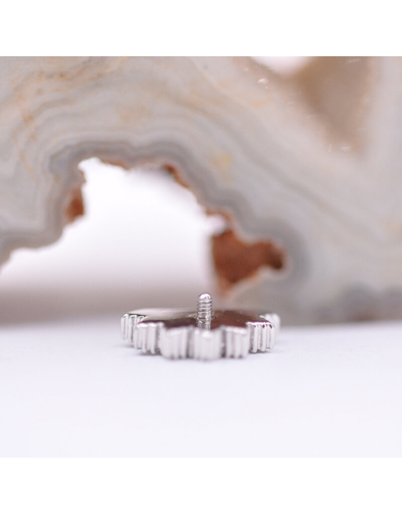 BVLA Himalia with Crystal Quartz in 14k White Gold 16g Threaded End by BVLA!