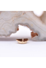 BVLA Afghan Moon with Crystal Quartz in 14k Yellow Gold 16g Threaded End by BVLA!