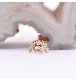 BVLA Afghan Moon Quartz Yellow Gold 16g Threaded End