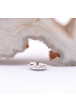 BVLA Afghan Moon with Crystal Quartz in 14k White Gold 16g Threaded End by BVLA!