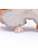 BVLA Afghan Moon with Crystal Quartz in 14k Rose Gold 16g Threaded End by BVLA!