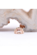 BVLA Afghan Moon with Crystal Quartz in 14k Rose Gold 16g Threaded End by BVLA!