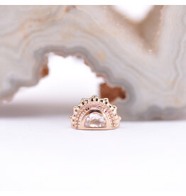 BVLA Afghan Moon Quartz Rose Gold 16g Threaded End