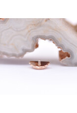 BVLA Afghan Moon with Crystal Quartz in 14k Rose Gold 16g Threaded End by BVLA!