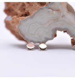 BVLA 4mm Polished Disc 14k Gold 14g Threaded Ends
