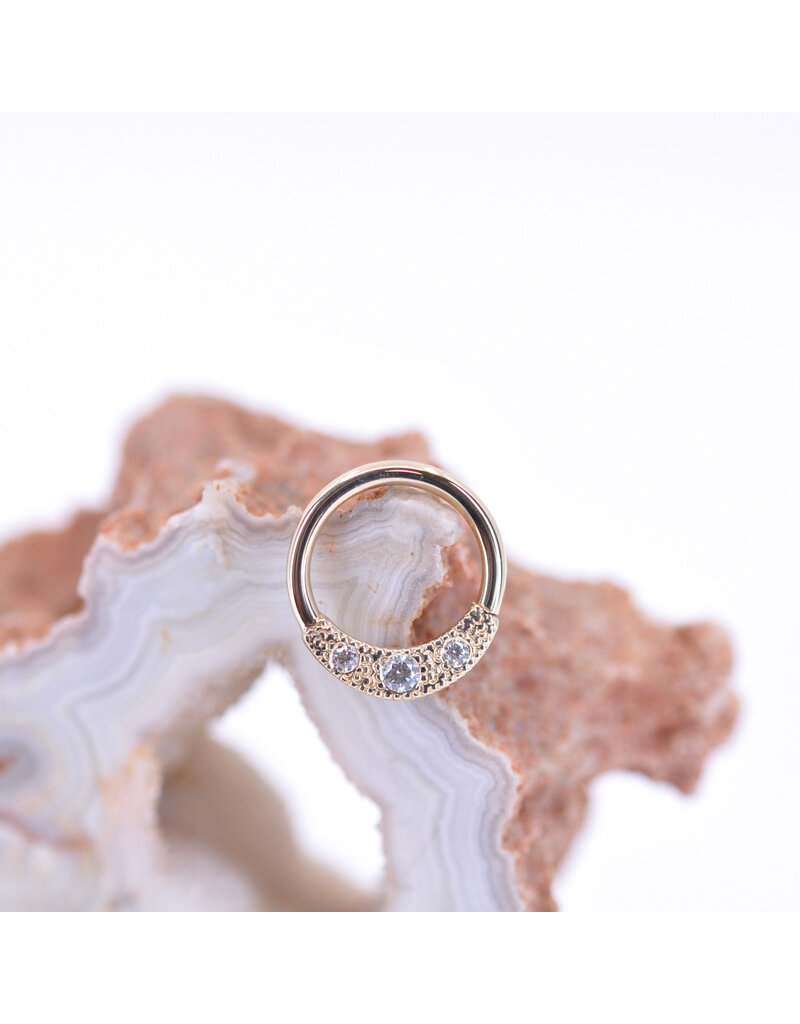 BVLA 16g Janna Seam Rings with CZ in 14k Gold by BVLA!