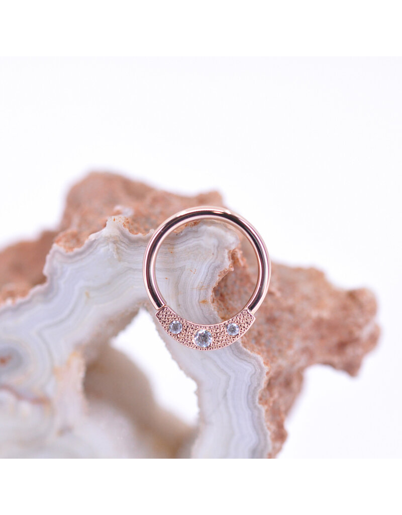 BVLA 16g Janna Seam Rings with CZ in 14k Gold by BVLA!