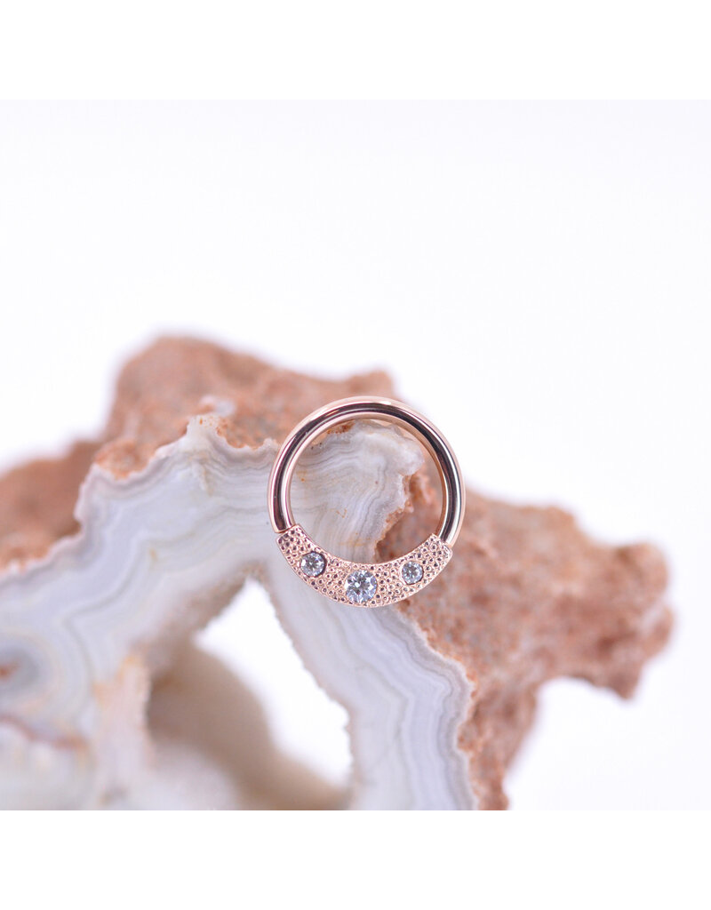 BVLA 16g Janna Seam Rings with CZ in 14k Gold by BVLA!