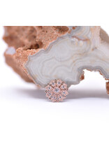 BVLA Rosette with CZ in 14k Gold 16g Threaded Ends by BVLA!