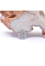BVLA Rosette with CZ in 14k Gold 16g Threaded Ends by BVLA!