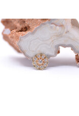 BVLA Rosette with CZ in 14k Gold 16g Threaded Ends by BVLA!