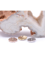 BVLA Rosette with CZ in 14k Gold 16g Threaded Ends by BVLA!