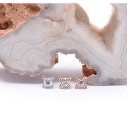 BVLA Mini Kandy CZ 14k Gold Threadless Ends by BVLA
