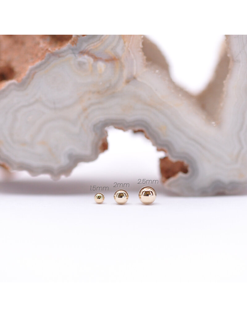 BVLA 14k Gold Ball Threadless Ends by BVLA!