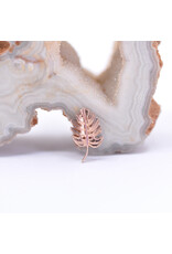 BVLA Left Facing Monstera Leaf in 14k Rose Gold 16g Threaded End by BVLA!