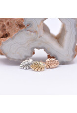BVLA Left Facing Monstera Leaf in 14k Rose Gold 16g Threaded End by BVLA!