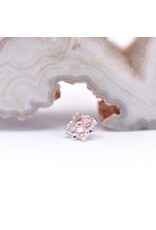 BVLA 5.5mm Reema with Oregon Sunstone in White Gold 16g Threaded End