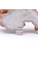 BVLA 5.5mm Reema with Oregon Sunstone in White Gold 16g Threaded End