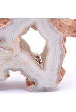 BVLA Dario with Citrine in 14k White Gold 16g Threaded End by BVLA!