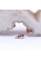 BVLA Dario with Citrine in 14k White Gold 16g Threaded End by BVLA!