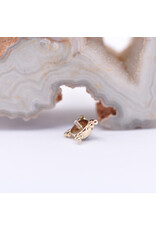 BVLA 6mm Mini Kandy with London Blue Topaz Cabochon in 14k Yellow Gold 16g Threaded Ends