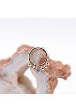 BVLA 16g 5/16" Dione Seam Ring with CZ in 14k Rose Gold by BVLA!