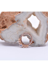 BVLA 16g 5/16" Dione Seam Ring with CZ in 14k Rose Gold by BVLA!