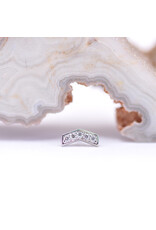 BVLA Chevron with CZ in 14k Gold Threadless Ends byBVLA!