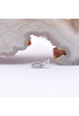 BVLA Chevron with CZ in 14k Gold Threadless Ends byBVLA!