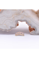 BVLA Chevron with CZ in 14k Gold Threadless Ends byBVLA!