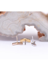 BVLA Chevron with CZ in 14k Gold Threadless Ends byBVLA!