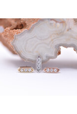 BVLA Sillan with CZ in 14k Gold Threadless Ends by BVLA!