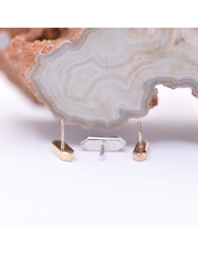 BVLA Sillan with CZ in 14k Gold Threadless Ends by BVLA!