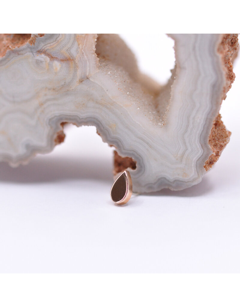 BVLA 4mm Flat Teardrop 14k Gold Threadless Ends by BVLA!