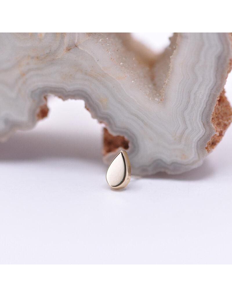 BVLA 4mm Flat Teardrop 14k Gold Threadless Ends by BVLA!
