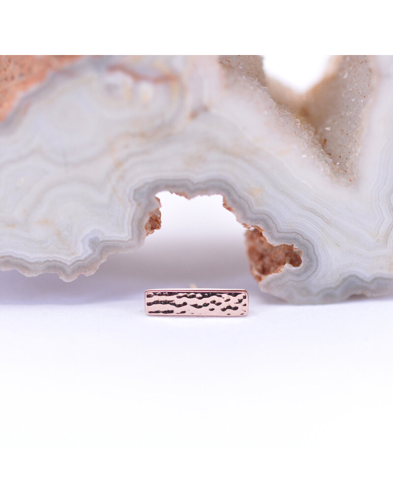BVLA Hammered Rectangle in 14k Gold Threadless Ends by BVLA!
