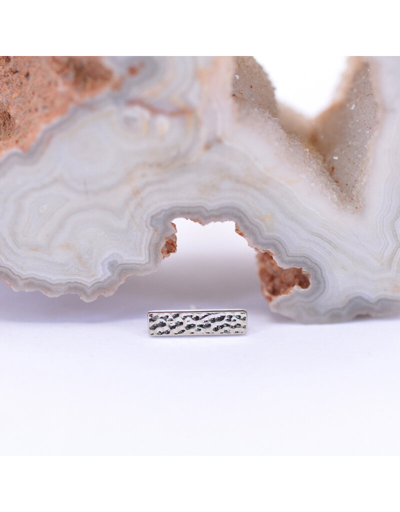 BVLA Hammered Rectangle in 14k Gold Threadless Ends by BVLA!