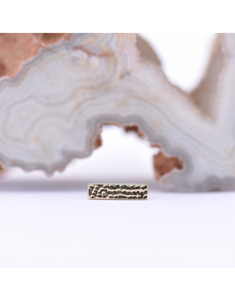 BVLA Hammered Rectangle in 14k Gold Threadless Ends by BVLA!