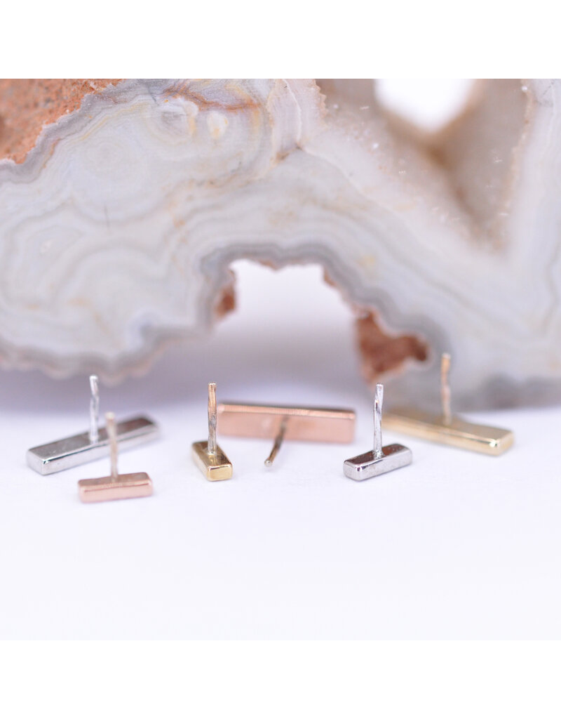 BVLA Hammered Rectangle in 14k Gold Threadless Ends by BVLA!