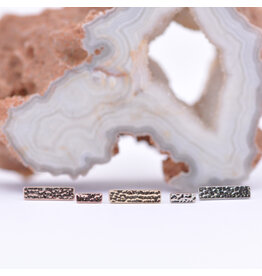 BVLA Hammered Rectangle 14k Gold Threadless Ends